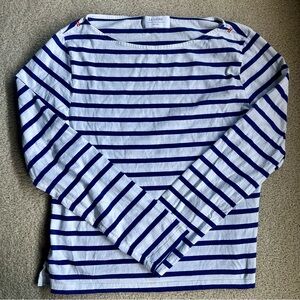 La Ligne blue & white striped long sleeve tee size M!